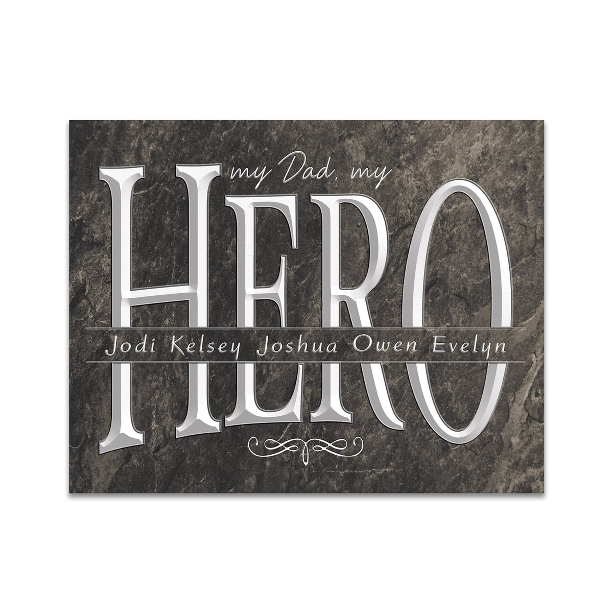 Dad Hero personalized art sign gift for Father&#39;s Day