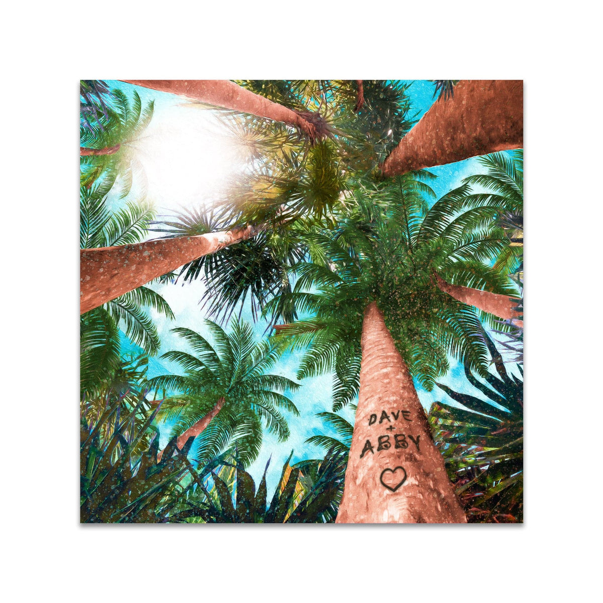 Palm Tree Art from Personal Prints