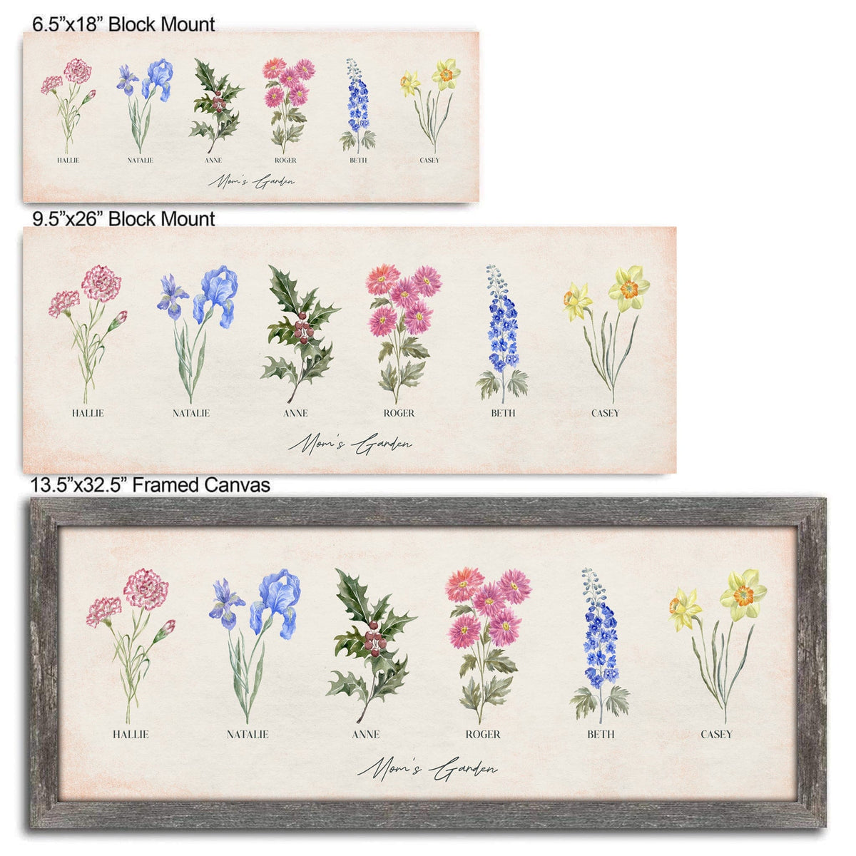 Mother&#39;s day gift sizes