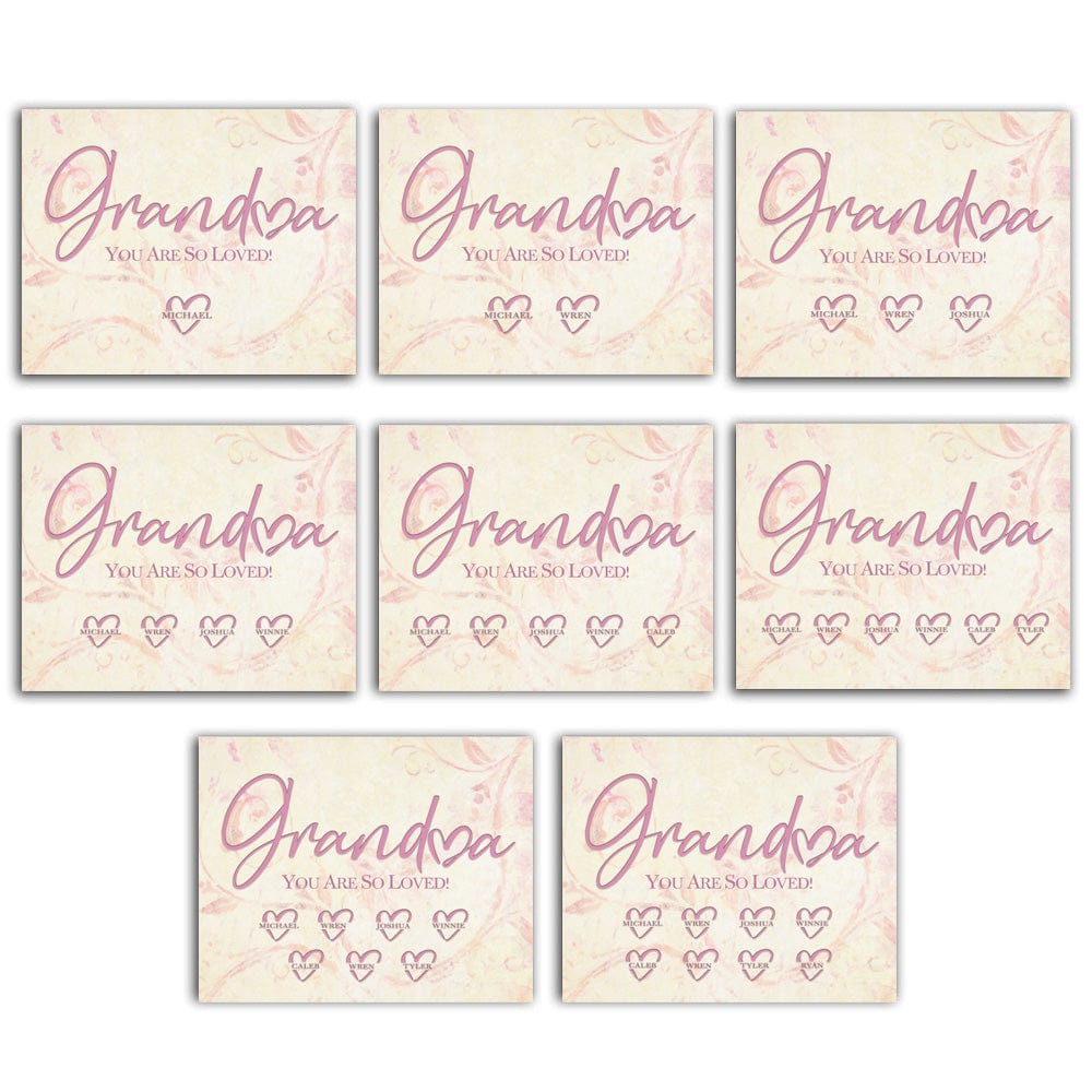 Personalized with the first names of 1-8 grandchildren