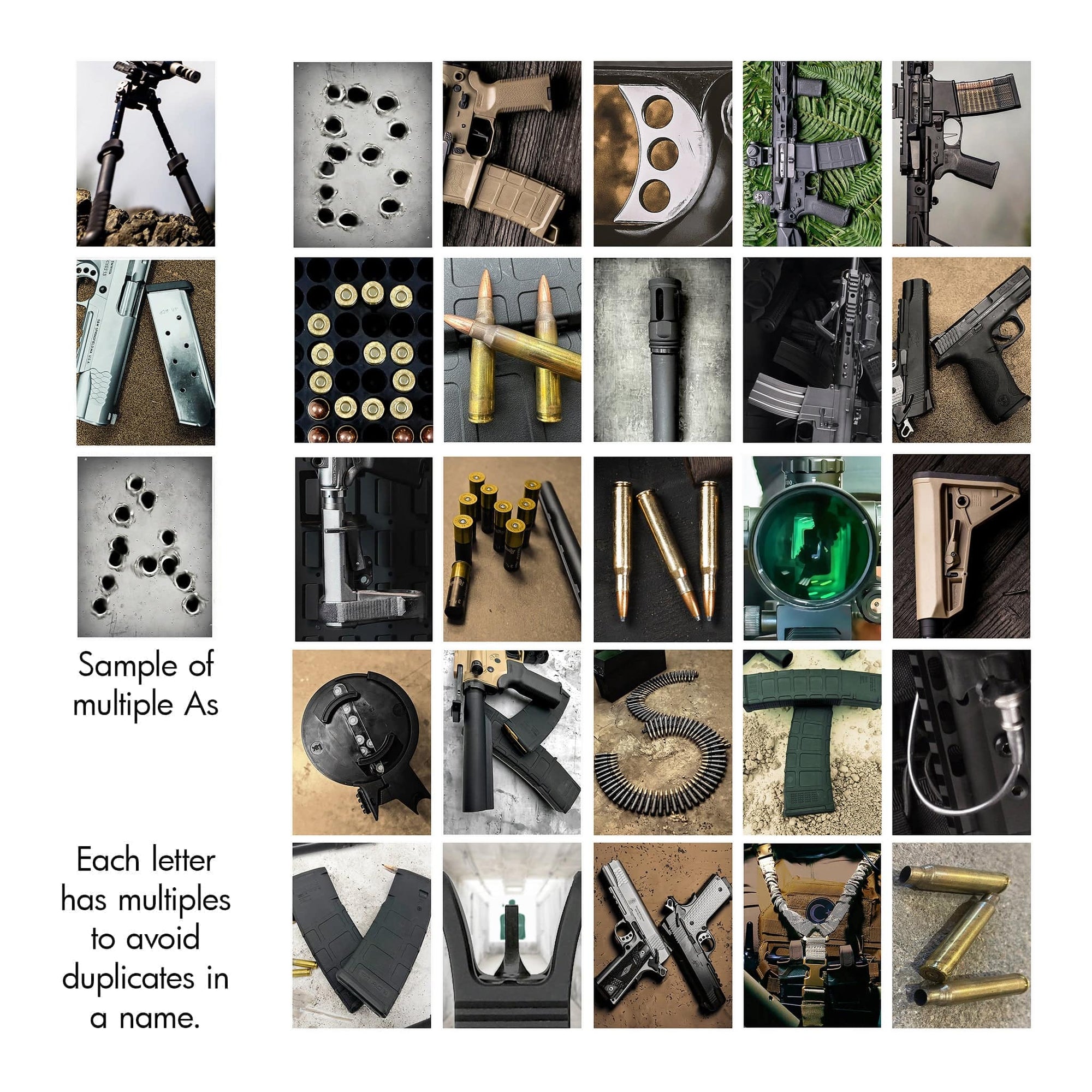 Tactical Shooting Name Art | Customized Gun Gifts from Personal Prints ...