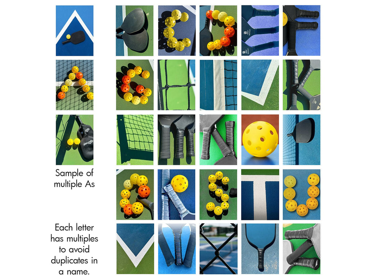 Pickleball Sports Photography alphabet from Personal Prints