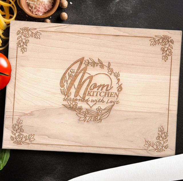 Seasoned With Love Personalized Cutting Board Gift for Mom