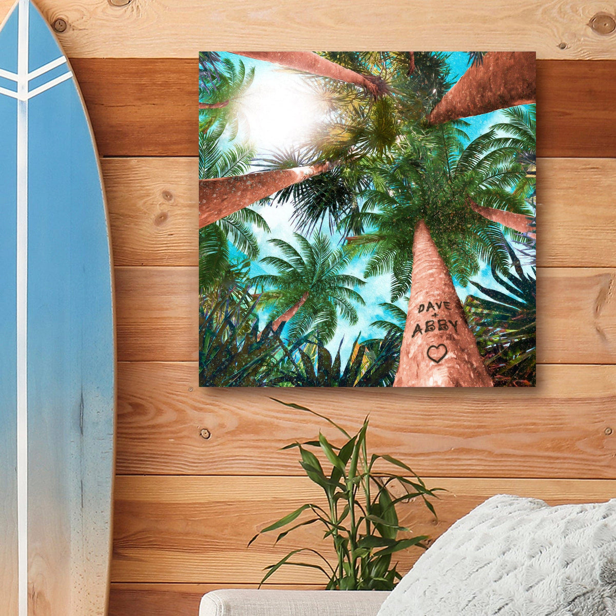 Personalized Art Palm Tree Artwork Decor from Personal Prints