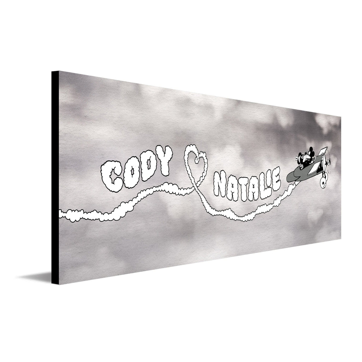 Plane Crazy Personalized Mickey Mouse Art Block Mount Option