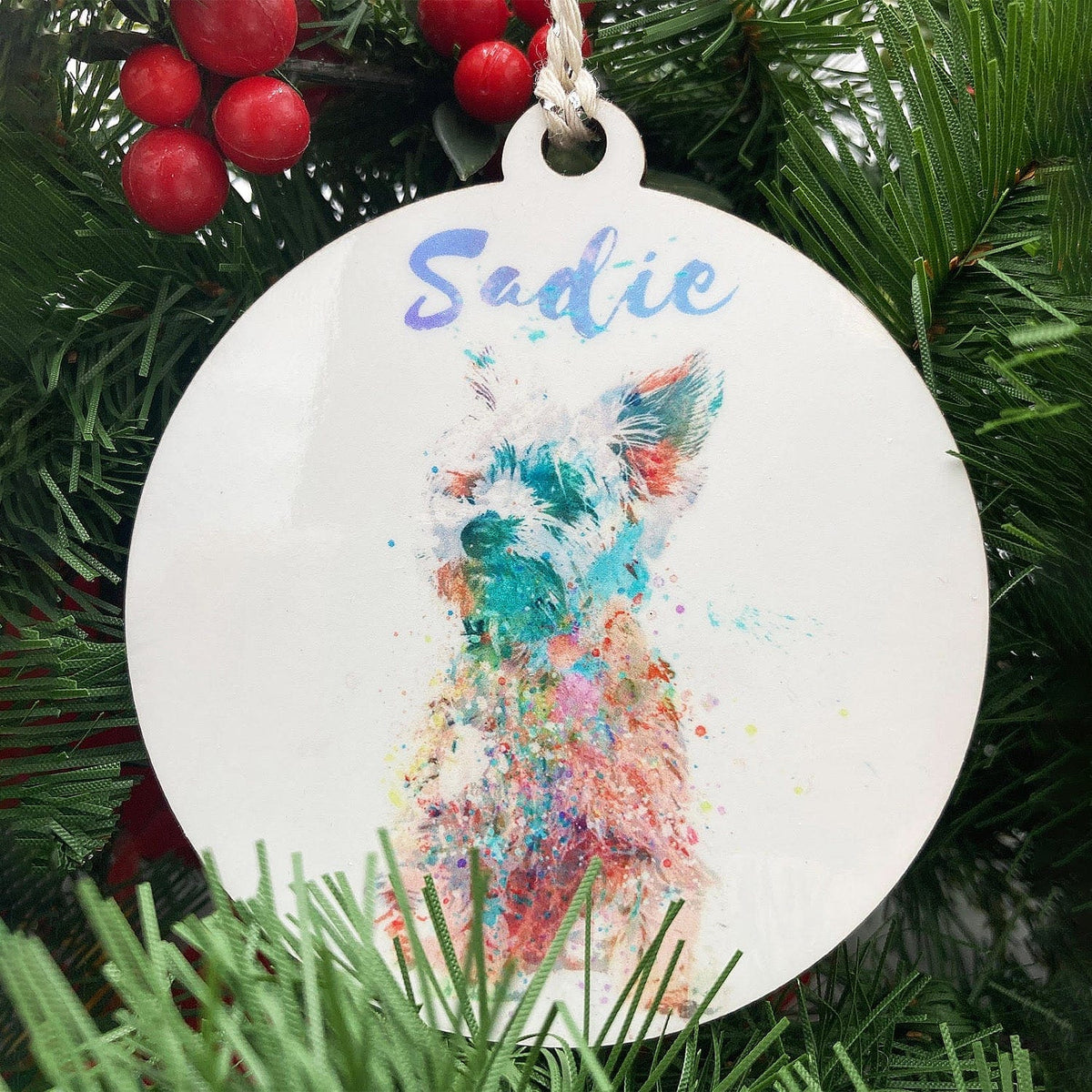 Personalized Dog Christmas Tree Ornament from Personal Prints