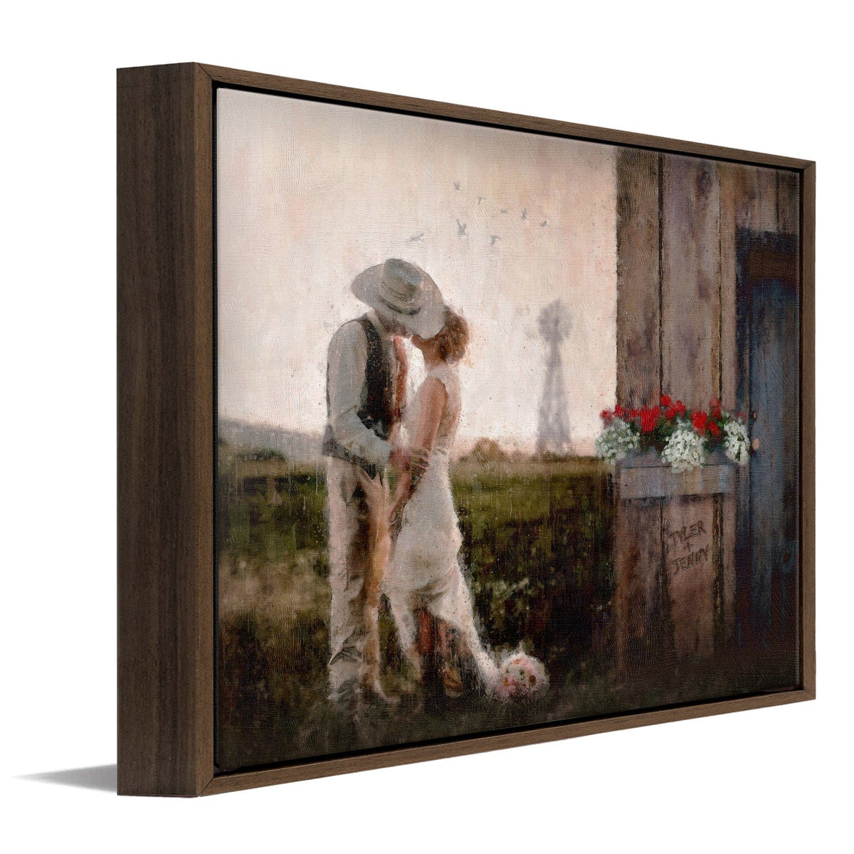 Personal-Prints art 12&quot;x16&quot; Float Framed Canvas A Country Romance