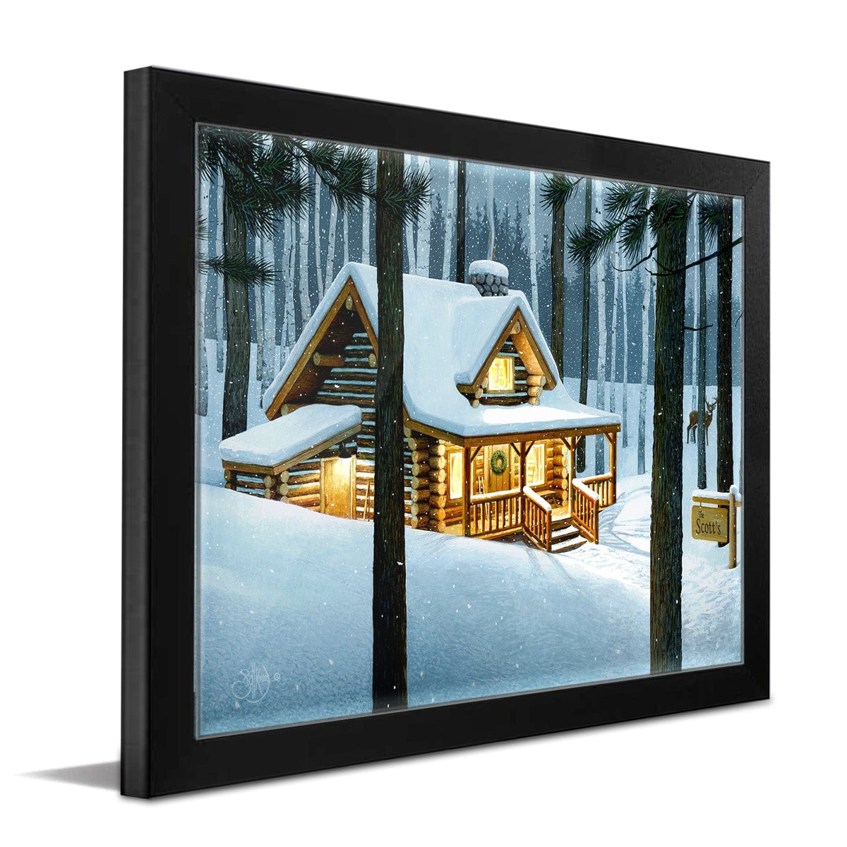 Personal-Prints art 11&quot;x14&quot; Framed Paper Print A Cozy Evening