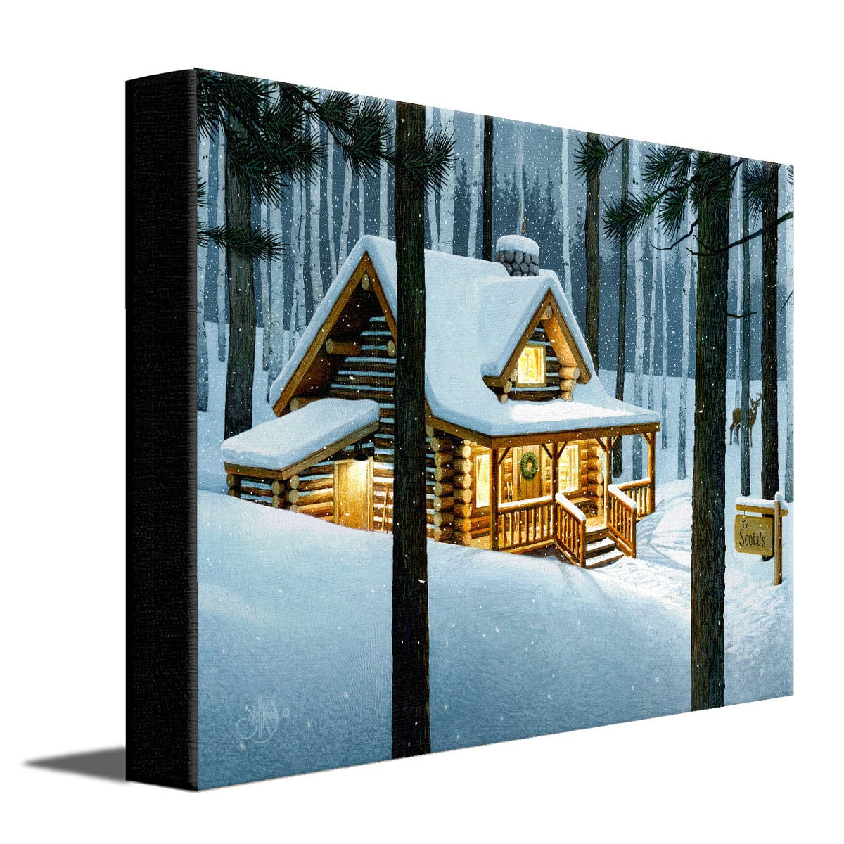Personal-Prints art 11&quot;x14&quot; Stretched Canvas A Cozy Evening