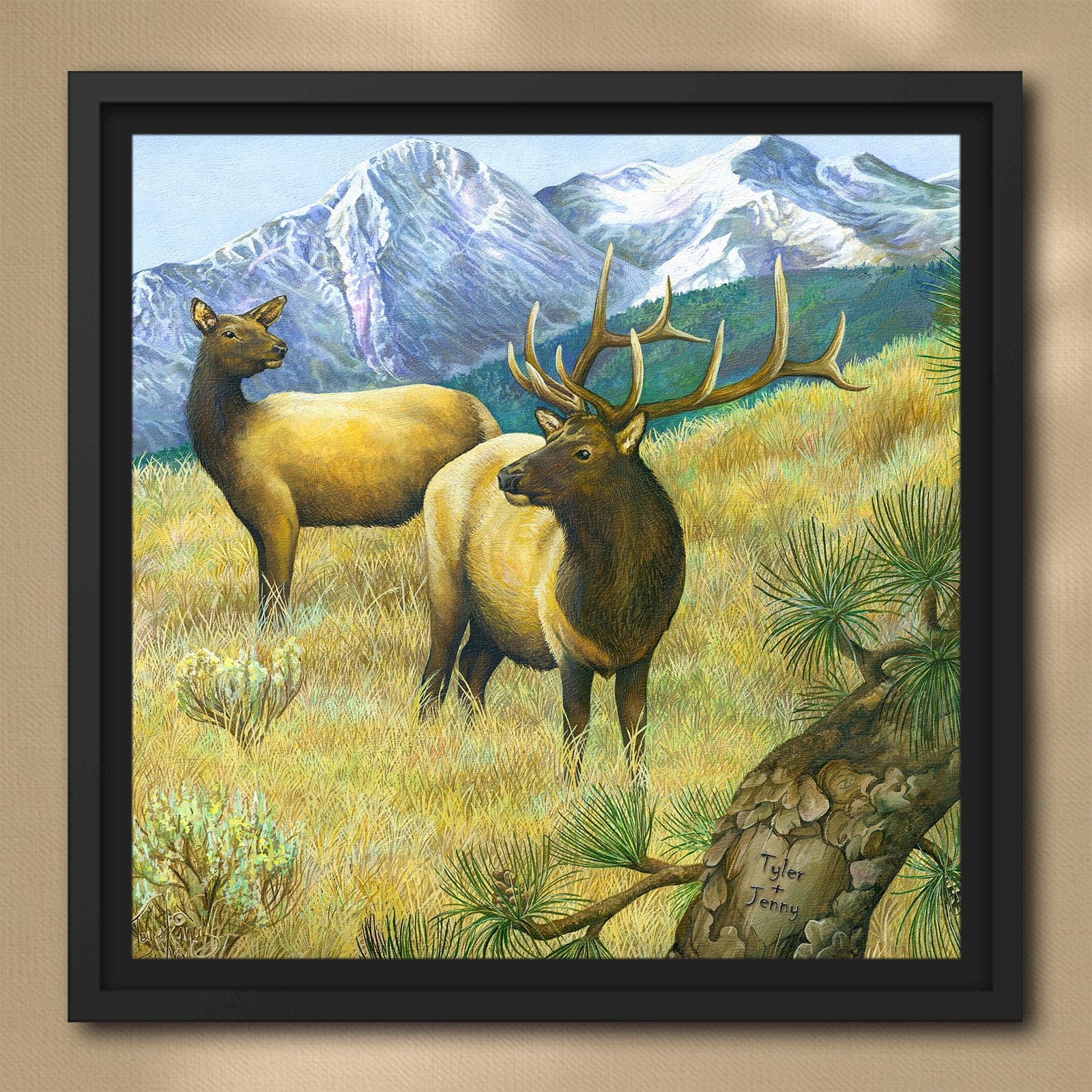 Personal-Prints art 24"x24" Float Framed Canvas A Royal Couple