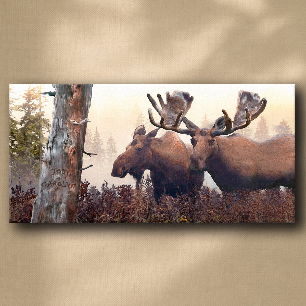 Personal-Prints art Alaskan Moose Pair
