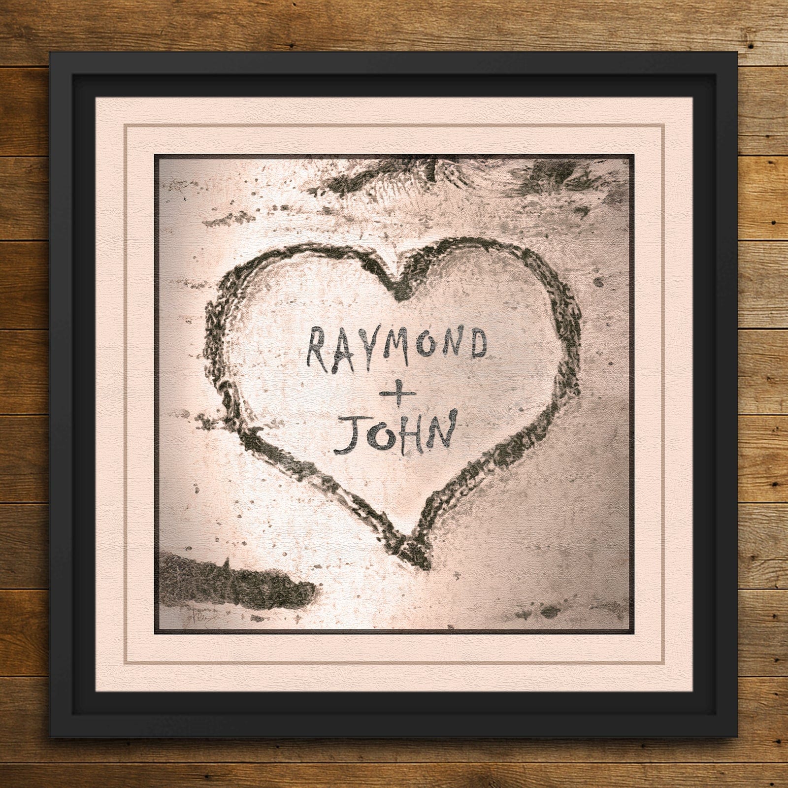 Personal-Prints art 24"x24" Float Framed Canvas Aspen Love