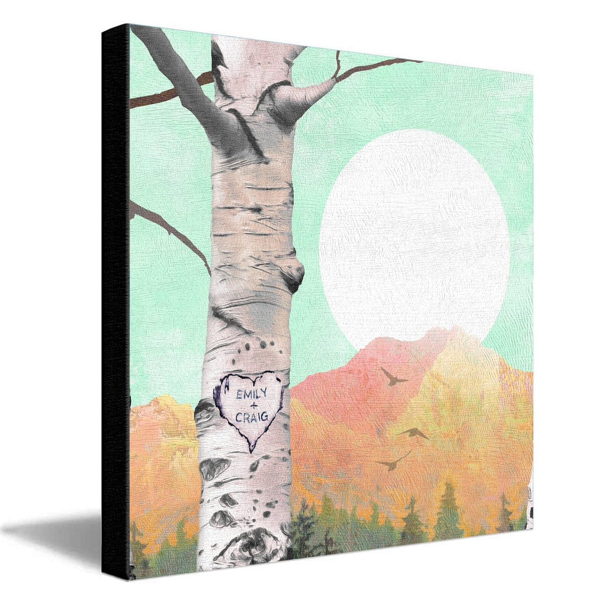 Personal-Prints art 16&quot;x16&quot; Stretched Canvas Aspen Mountain Personalized Art