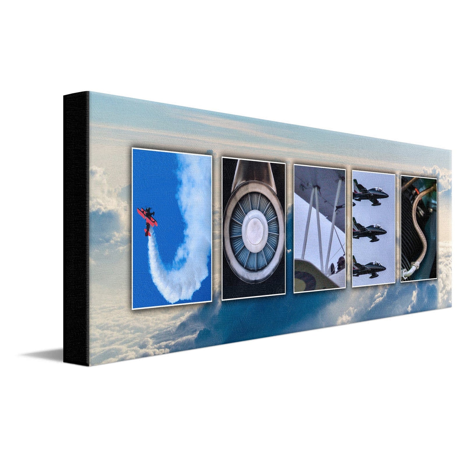 Personal-Prints art 6"x18" Stretched Canvas Aviation / Airplane Name Art