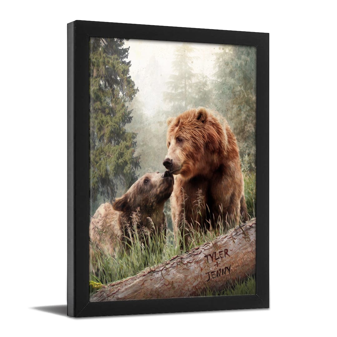 Personal-Prints art 11&quot;x14&quot; Framed Paper Print Back Country Bear Couple