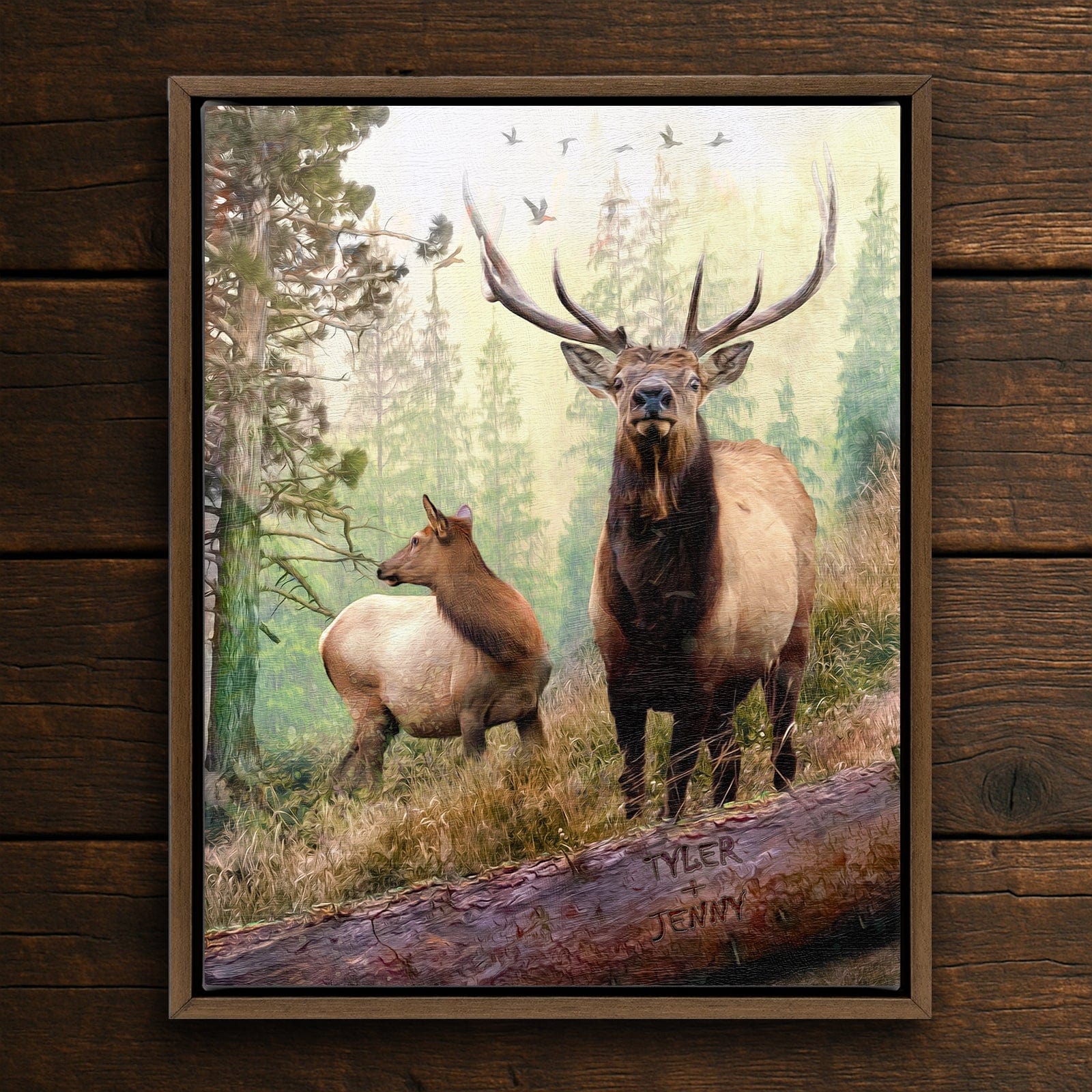 Personal-Prints art Back Country Elk Couple