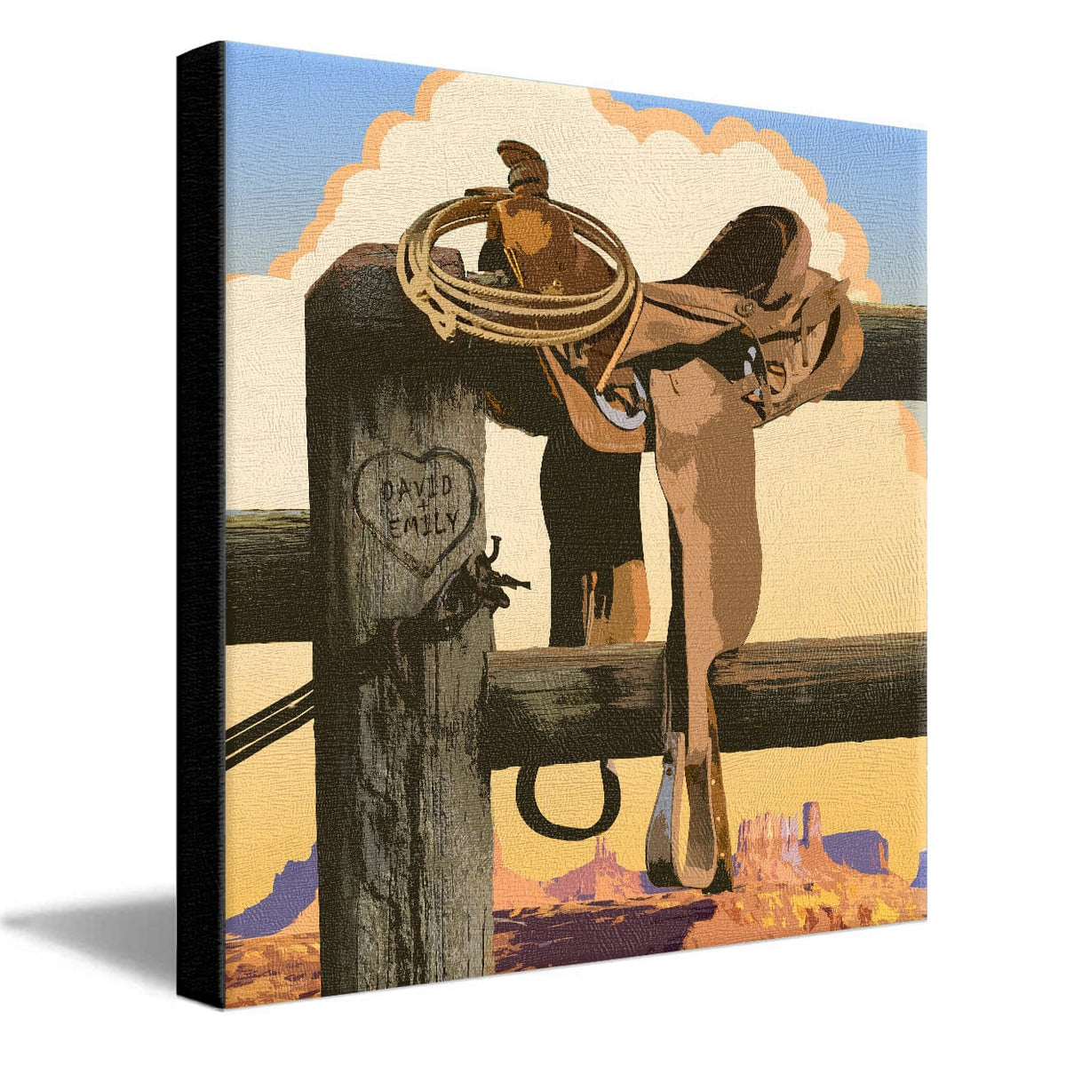 Personal-Prints art 16&quot;x16&quot; Stretched Canvas Back in the Saddle