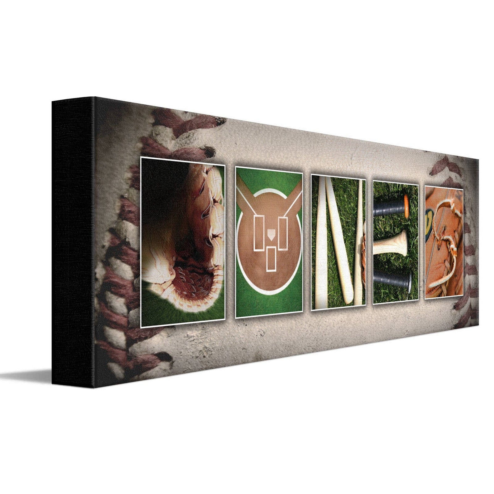 Personal-Prints art 6"x18" Stretched Canvas Baseball Name Art Print