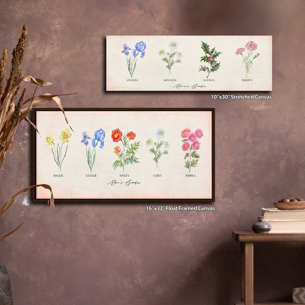 Personal-Prints art Birth Month Flower Garden - Personalized Gift For Mom