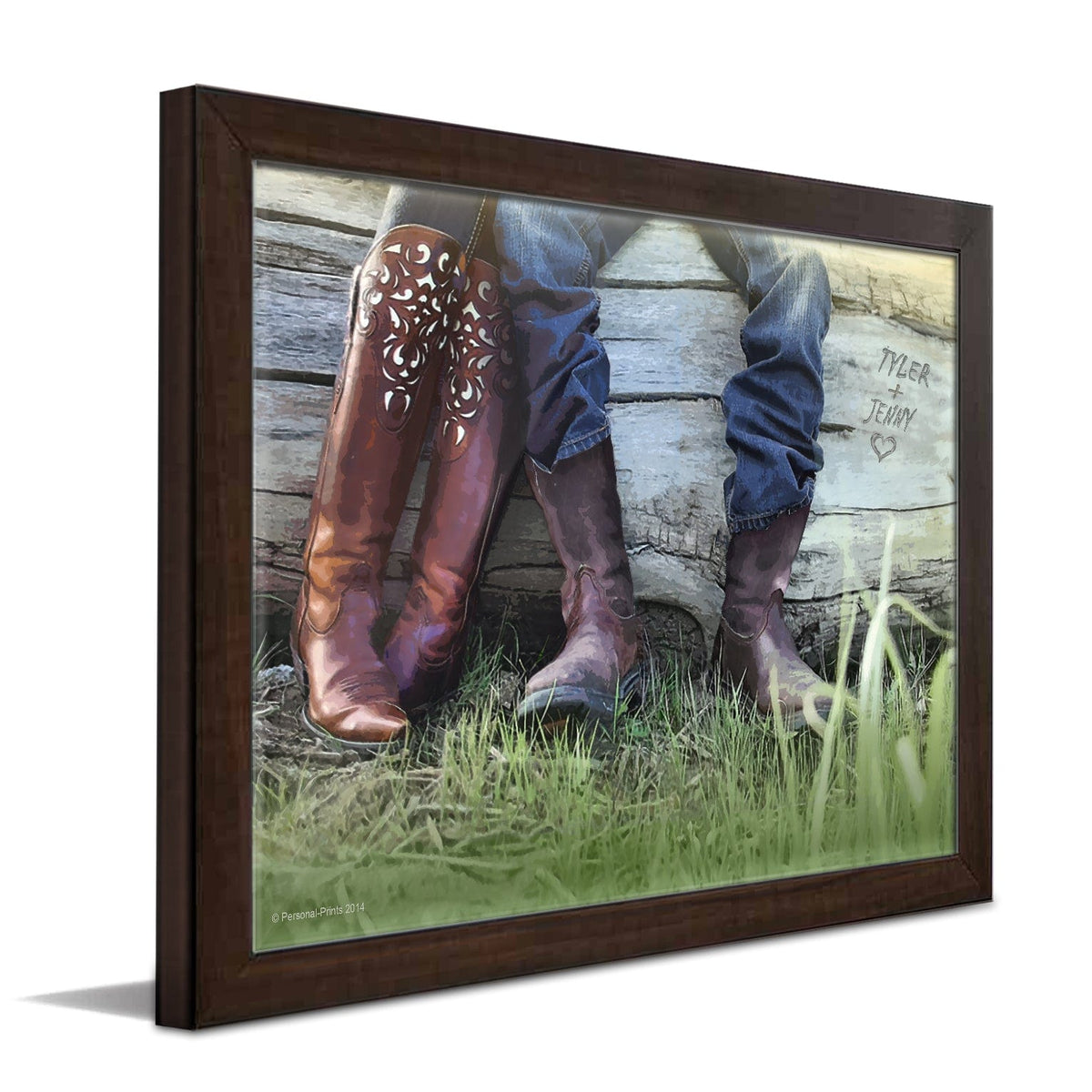 Personal-Prints art 11&quot;x14&quot; Framed Paper Print Boot Love