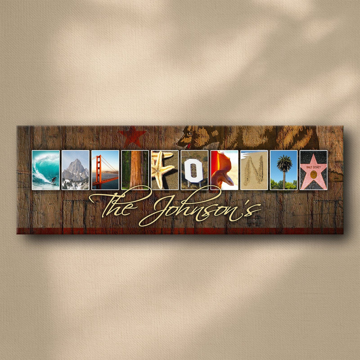 Personal-Prints art CALIFORNIA - State Name Art