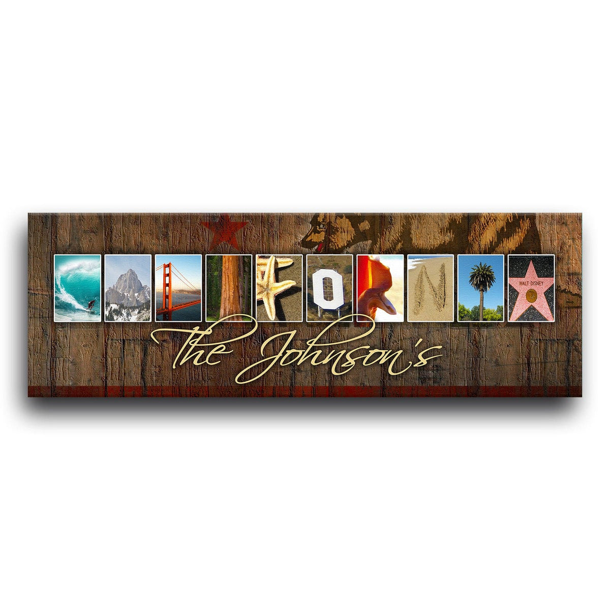 Personal-Prints art CALIFORNIA - State Name Art