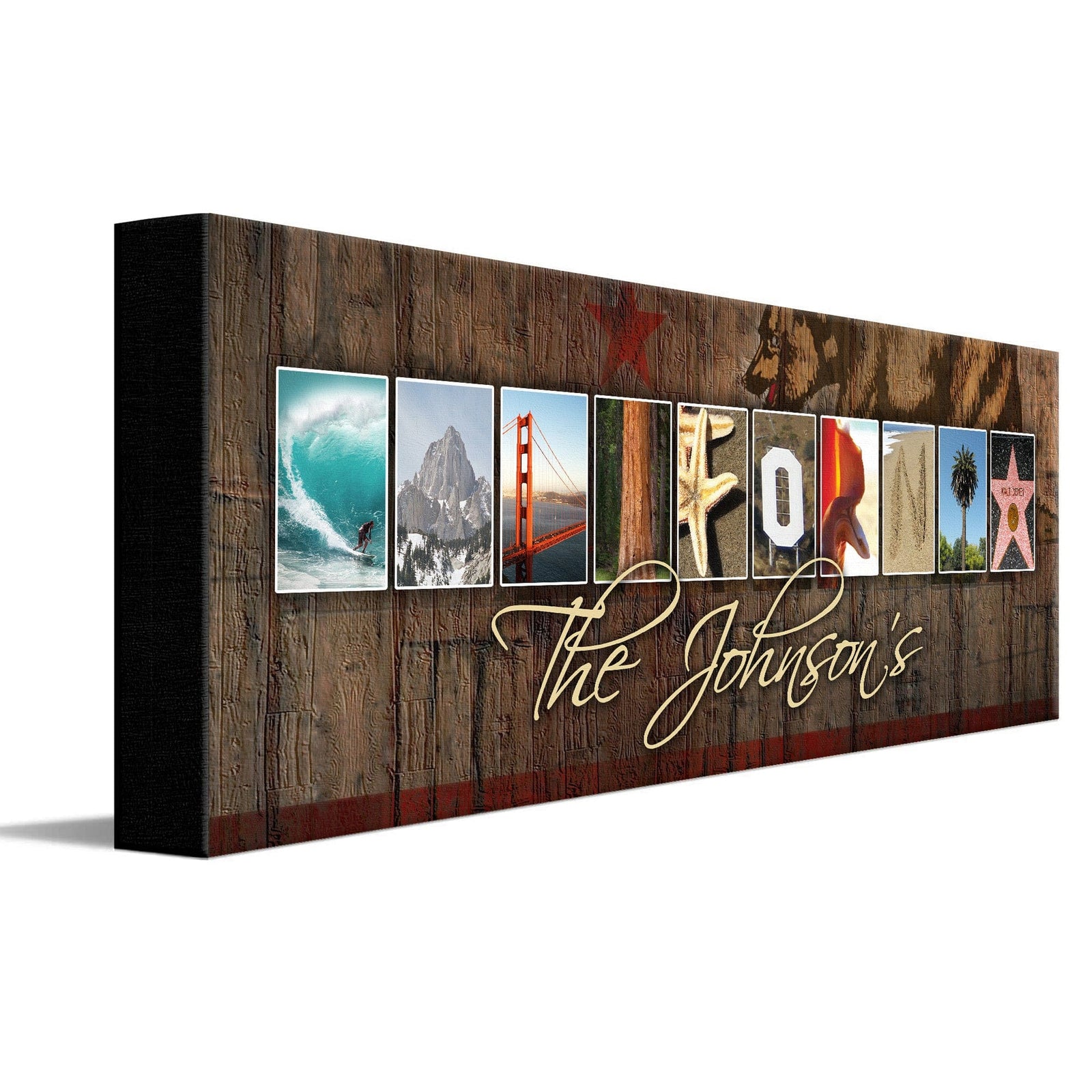 Personal-Prints art CALIFORNIA - State Name Art