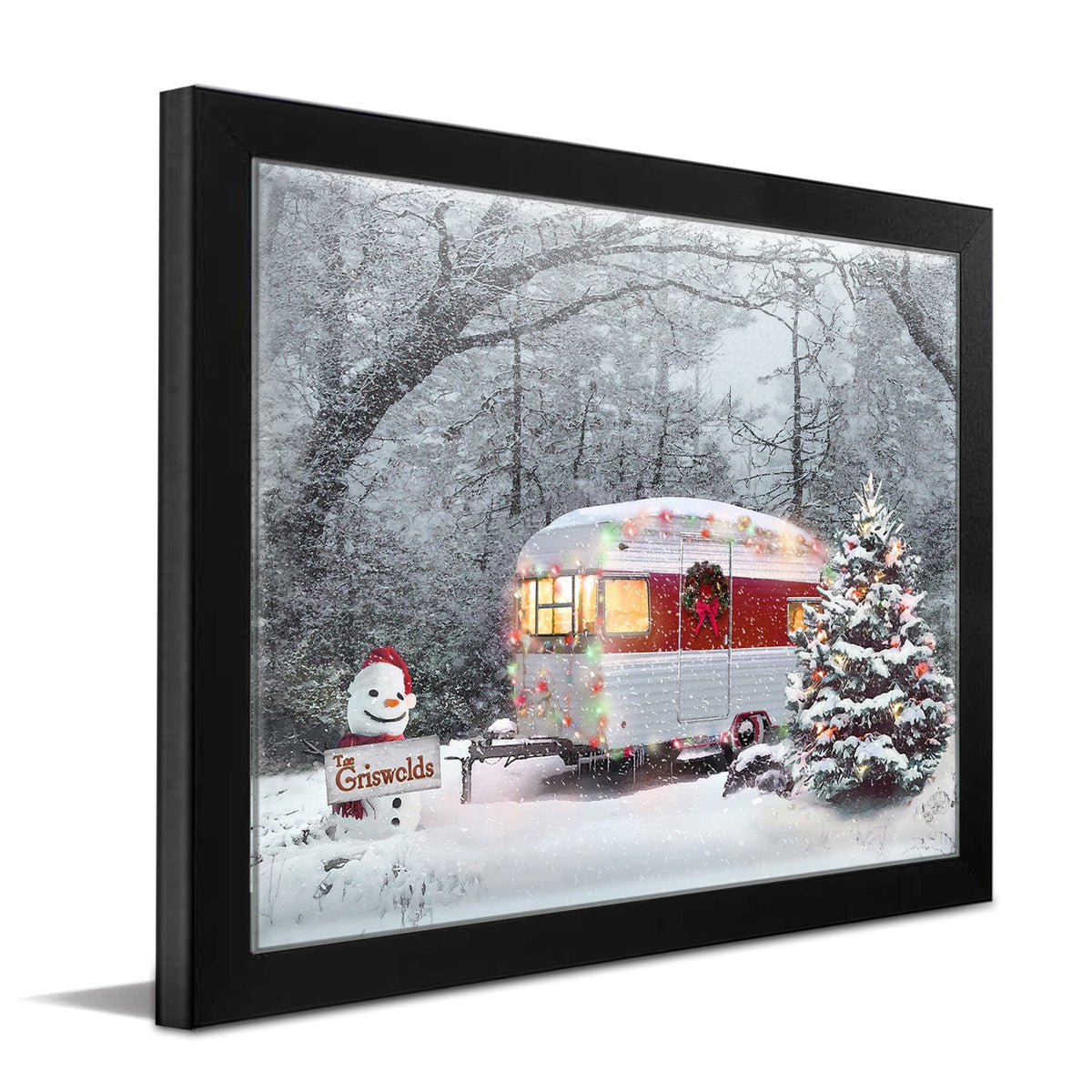 Personal-Prints art 14&quot;x17&quot; Framed Paper Print Christmas Camper