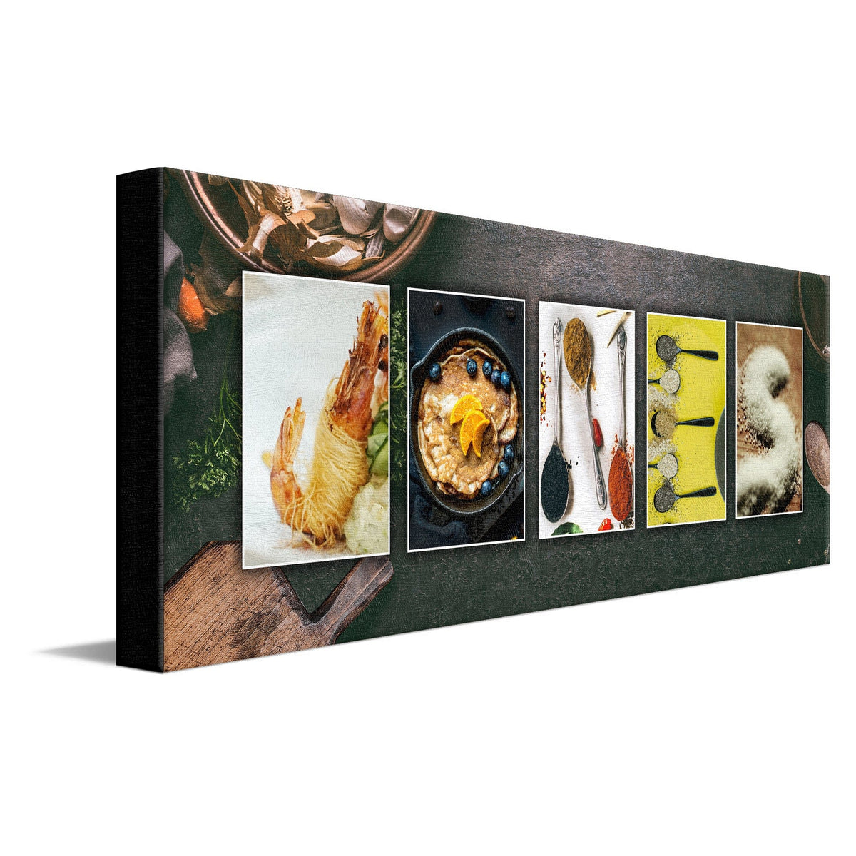 Personal-Prints art 10&quot;x30&quot; Stretched Canvas Cooking / Food Name Art