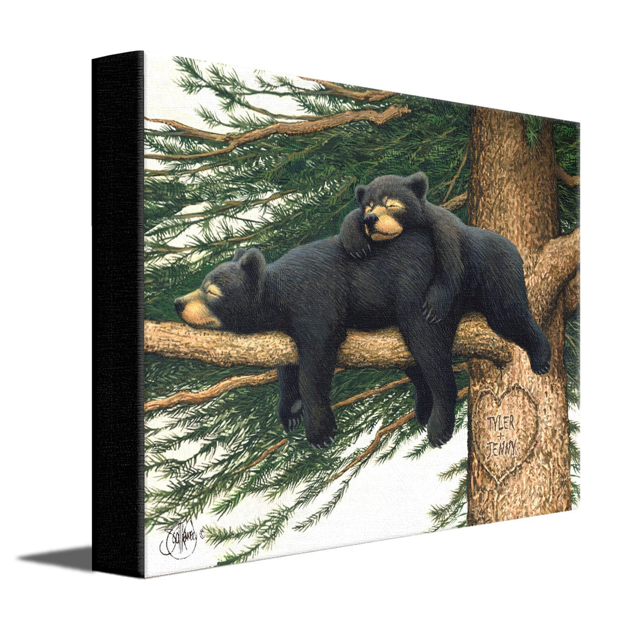 Personal-Prints art 11&quot;x14&quot; Stretched Canvas Cozy Bears