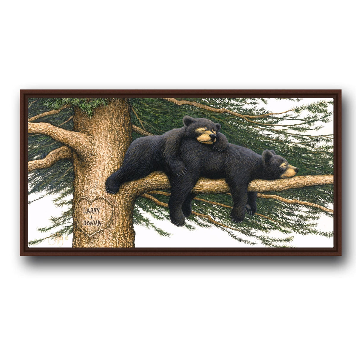 Personal-Prints art 16&quot;x32&quot; Float Framed Canvas Cozy Bears