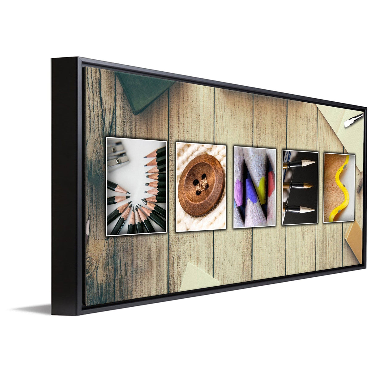 Personal-Prints art 16&quot;x32&quot; Float Framed Canvas Craft and Scrapbooking Letter Name Print