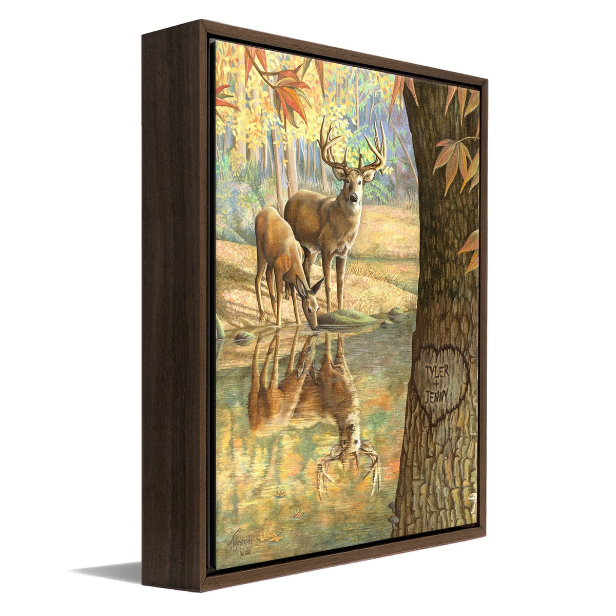 Personal-Prints art 12&quot;x16&quot; Float Framed Canvas Deer to My Heart