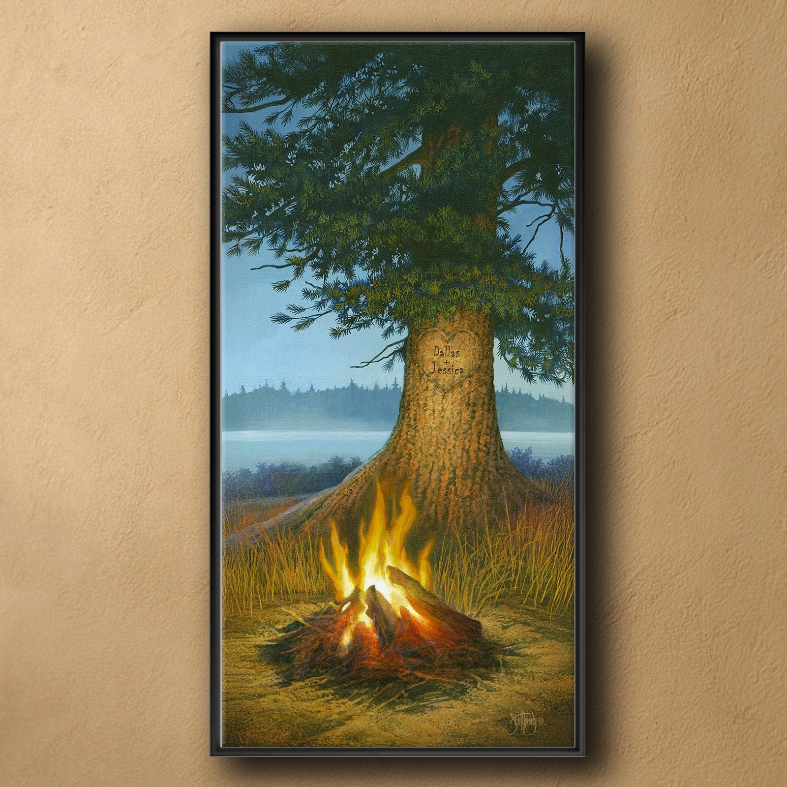 Personal-Prints art 16"x32" Float Framed Canvas Evening Glow