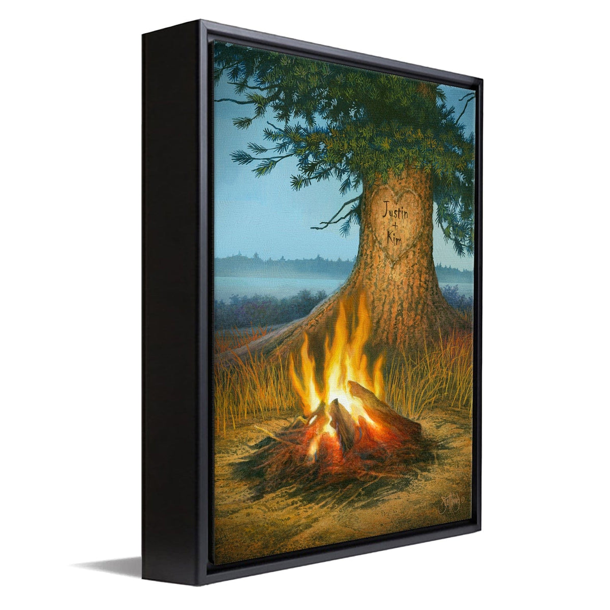 Personal-Prints art 12&quot;x16&quot; Float Framed Canvas Evening Glow