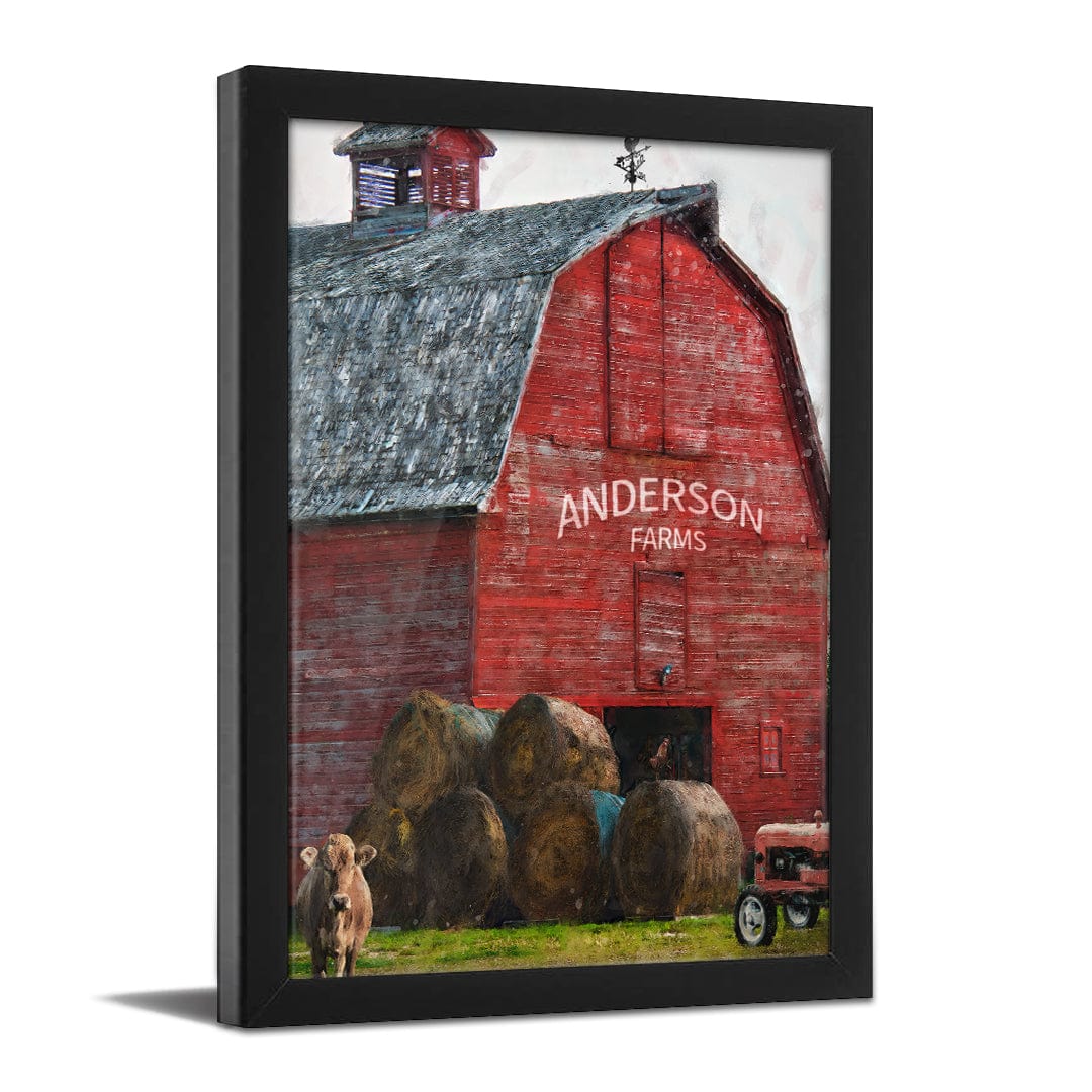 Personal-Prints art 11"x14" Framed Paper Print Family Farm