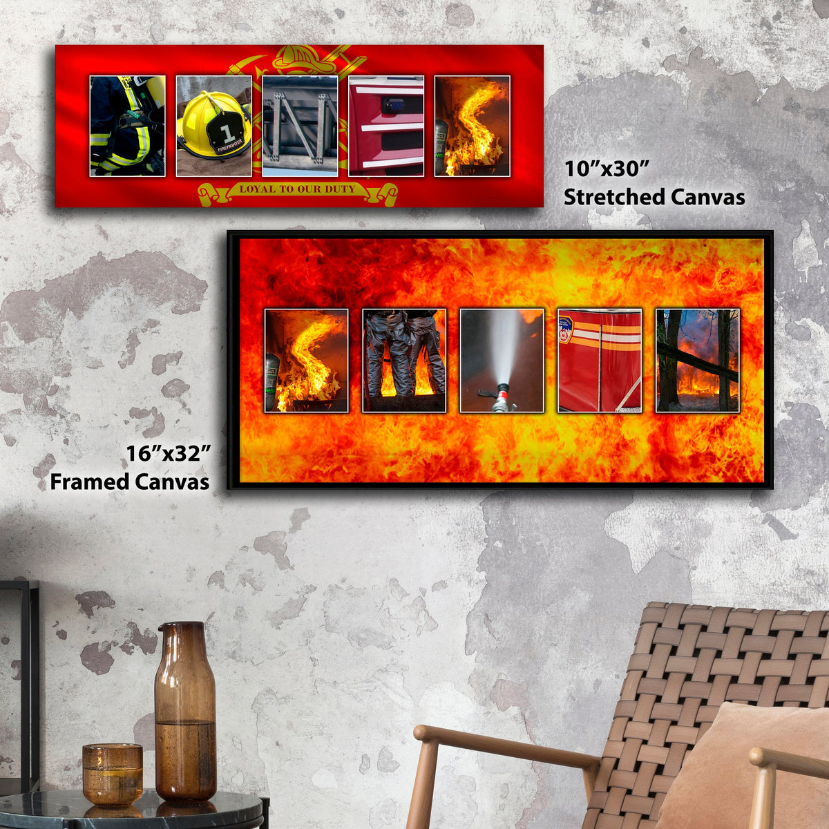 Personal-Prints art Firefighter Letters Name Print