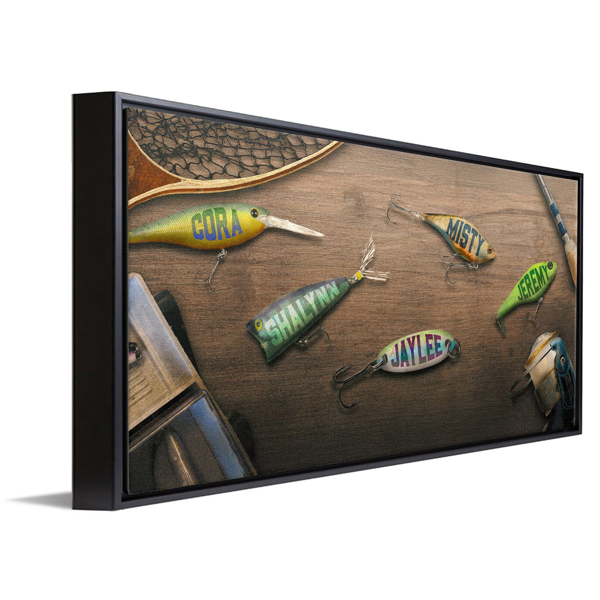 Personal-Prints art Fishing Lures Dad &amp; Children Sign