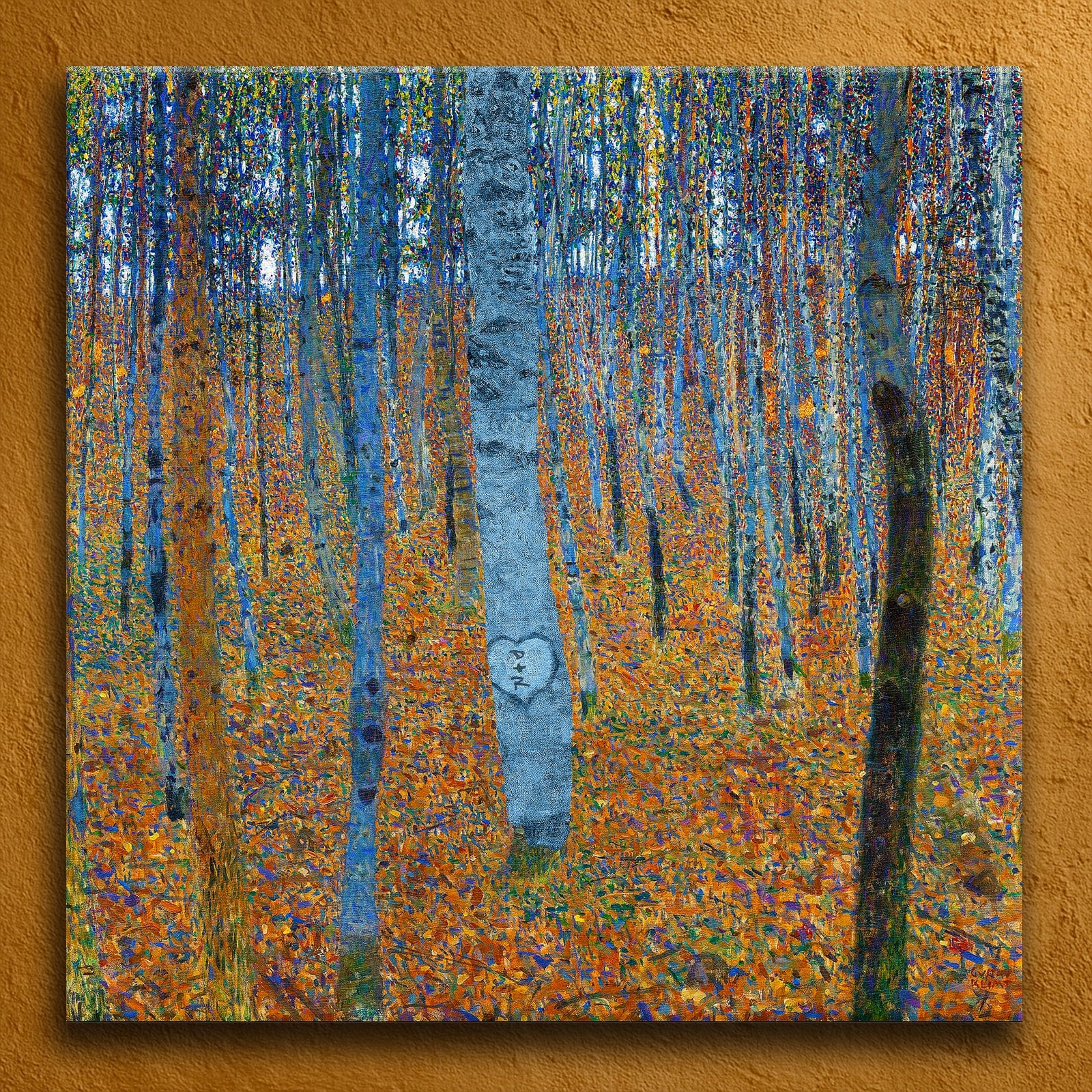 Personal-Prints art 32"x32" Stretched Canvas Forest of Beech Trees