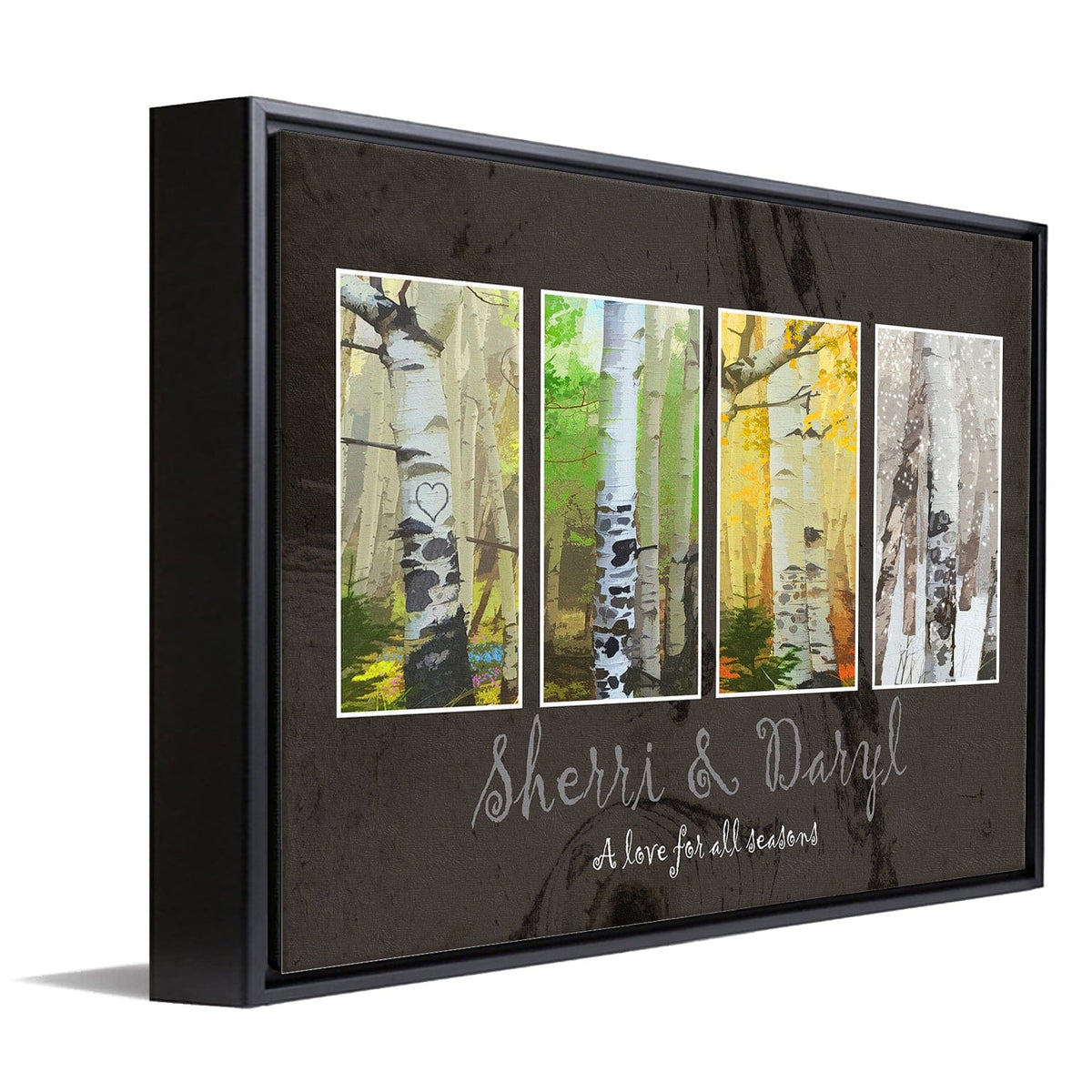Personal-Prints art 12&quot;x16&quot; Float Framed Canvas Four Seasons