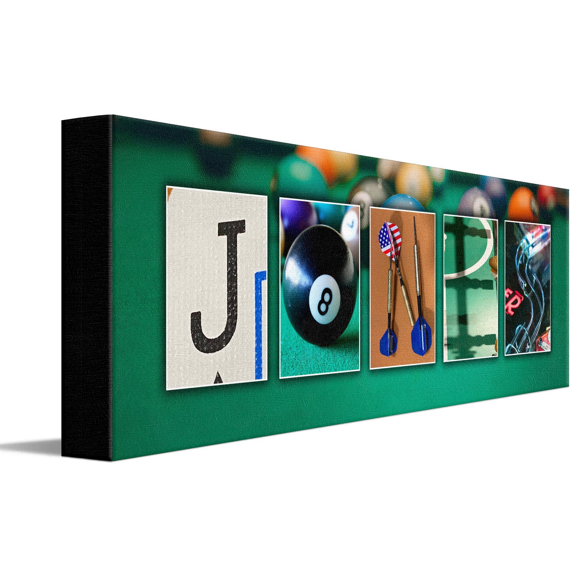 Personal-Prints art 6"x18" Stretched Canvas Game Room Name Art