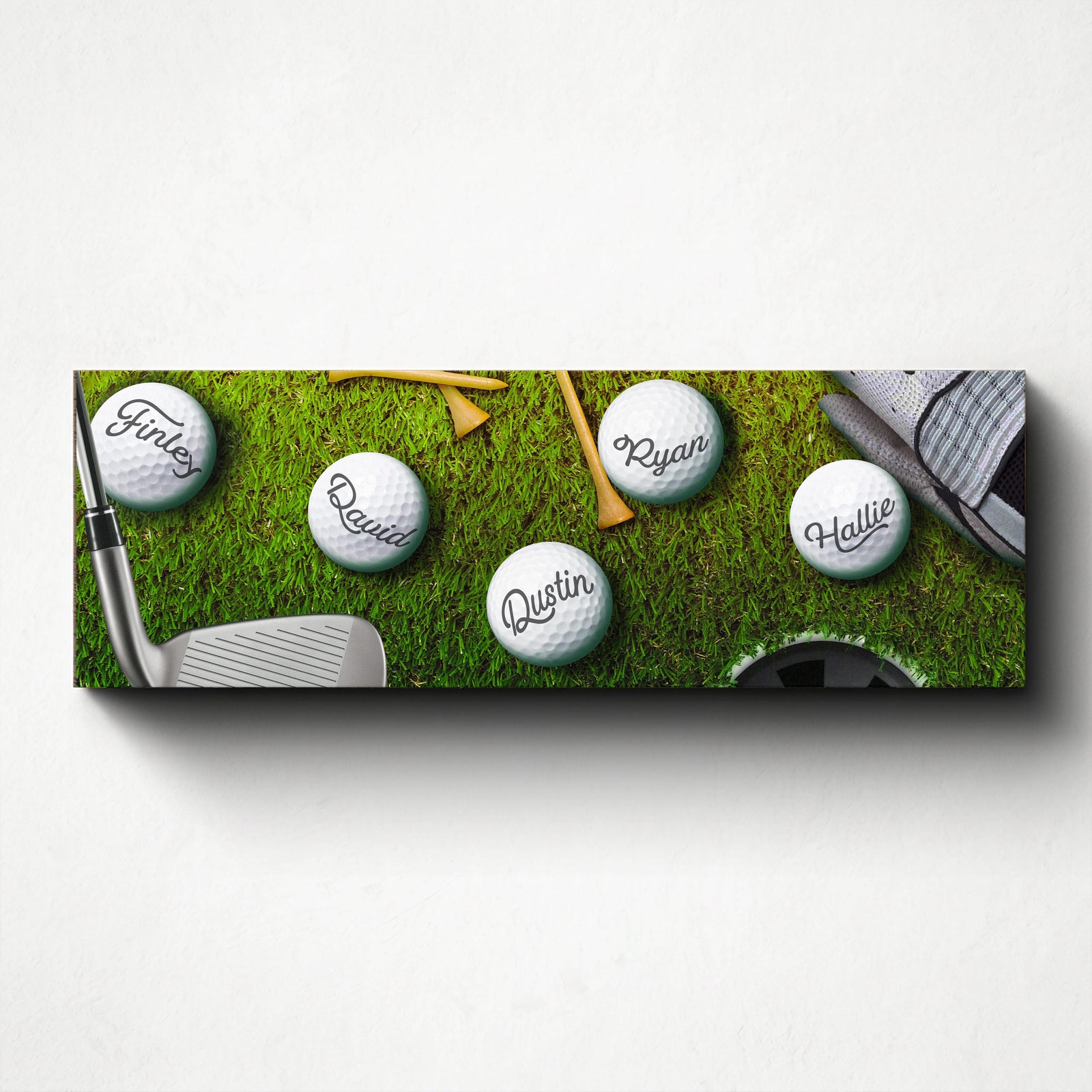 Personal-Prints art Golf Balls Dad & Children Sign