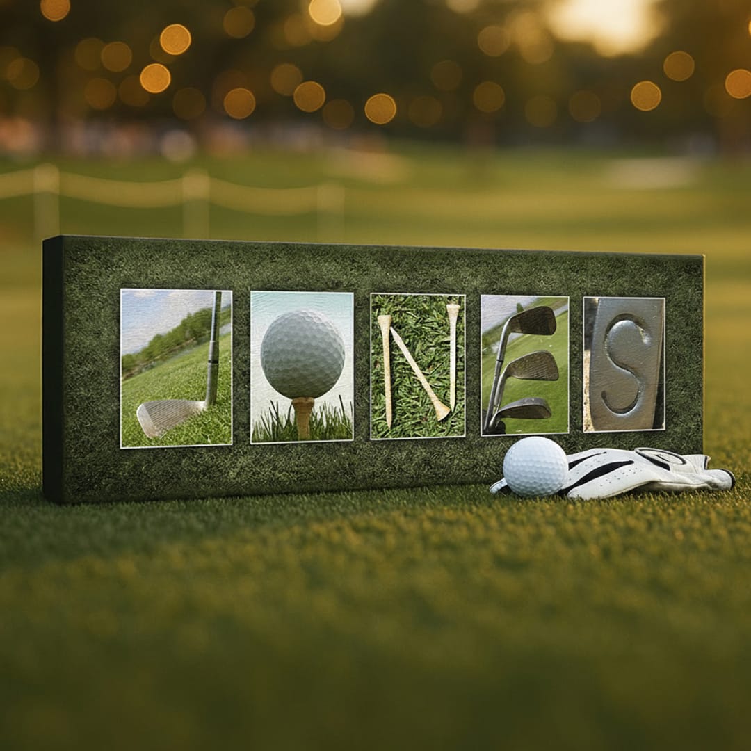 Personal-Prints art Golf Name Art Print