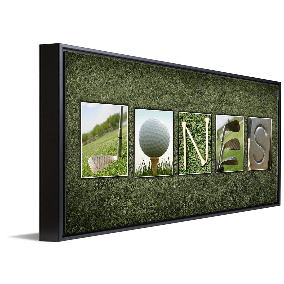 Personal-Prints art 16&quot;x32&quot; Float Framed Canvas Golf Name Art Print