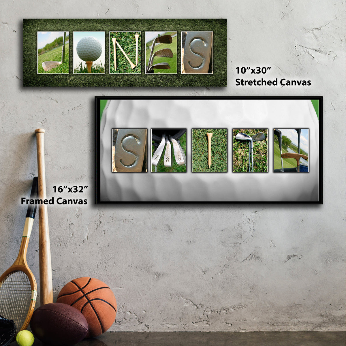 Personal-Prints art Golf Name Art Print