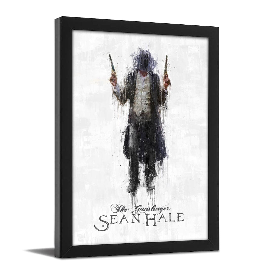 Personal-Prints art 11&quot;x14&quot; Framed Paper Print Gunslinger - Personalized Firearm Gun Print