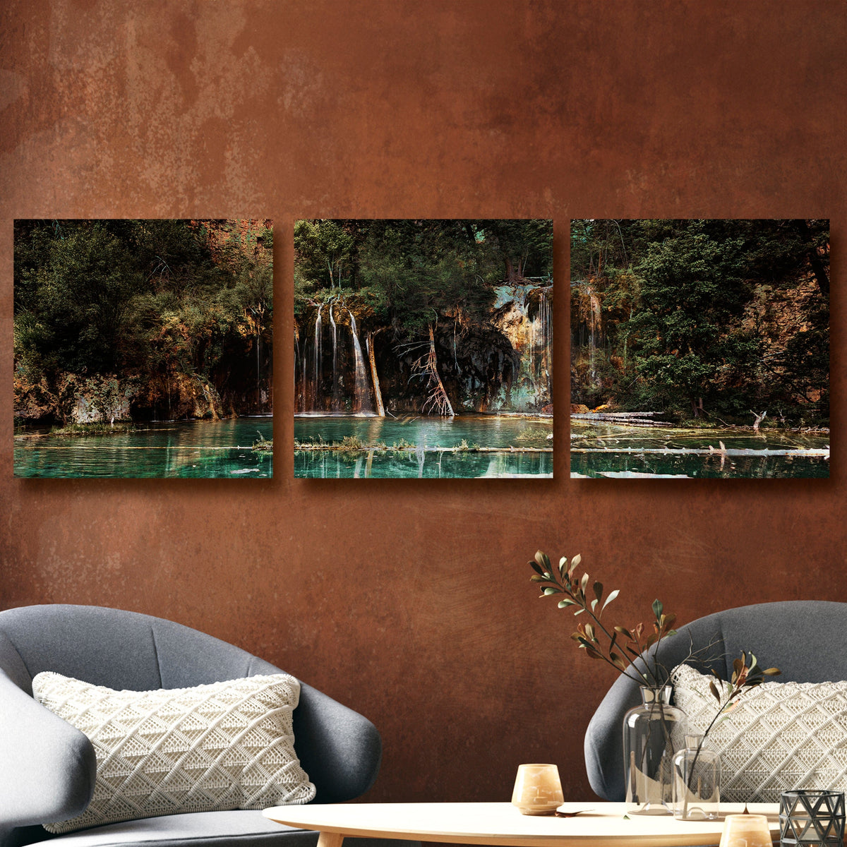 Personal-Prints art Hanging Lake Landscape - Triptych