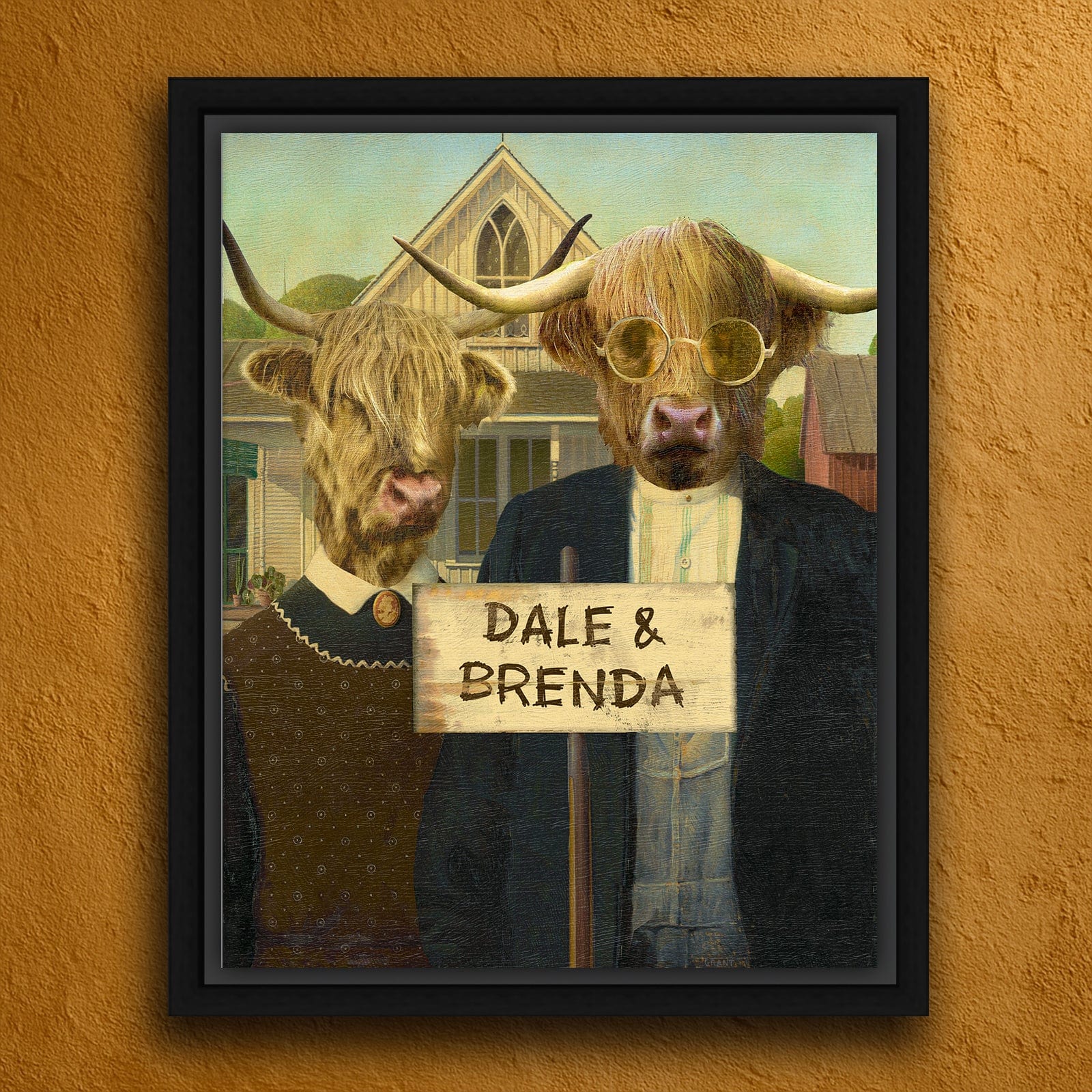 Personal-Prints art 20"x24" Float Framed Canvas Highland Gothic