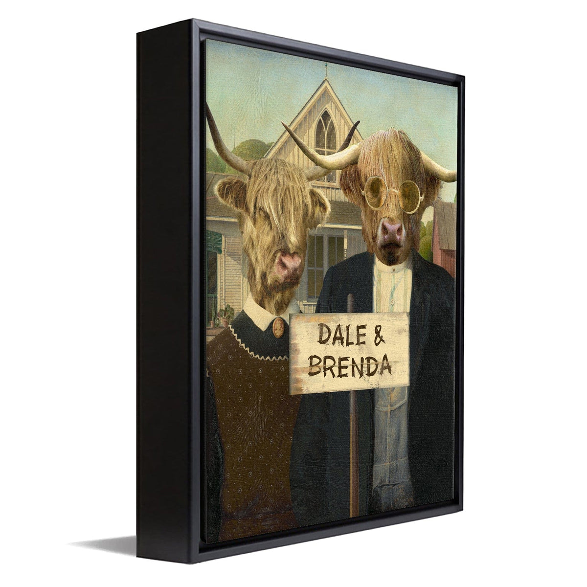 Personal-Prints art 12&quot;x16&quot; Float Framed Canvas Highland Gothic