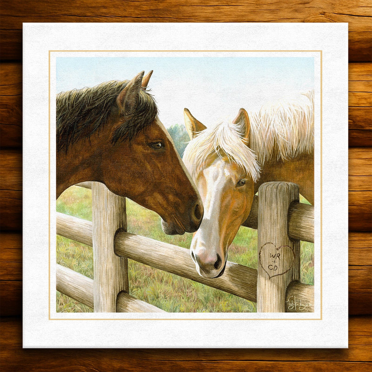 Personal-Prints art 32&quot;x32&quot; Stretched Canvas Hitched Personalized Art